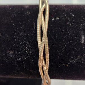 Vintage bracelet made from 3 bass guitar strings